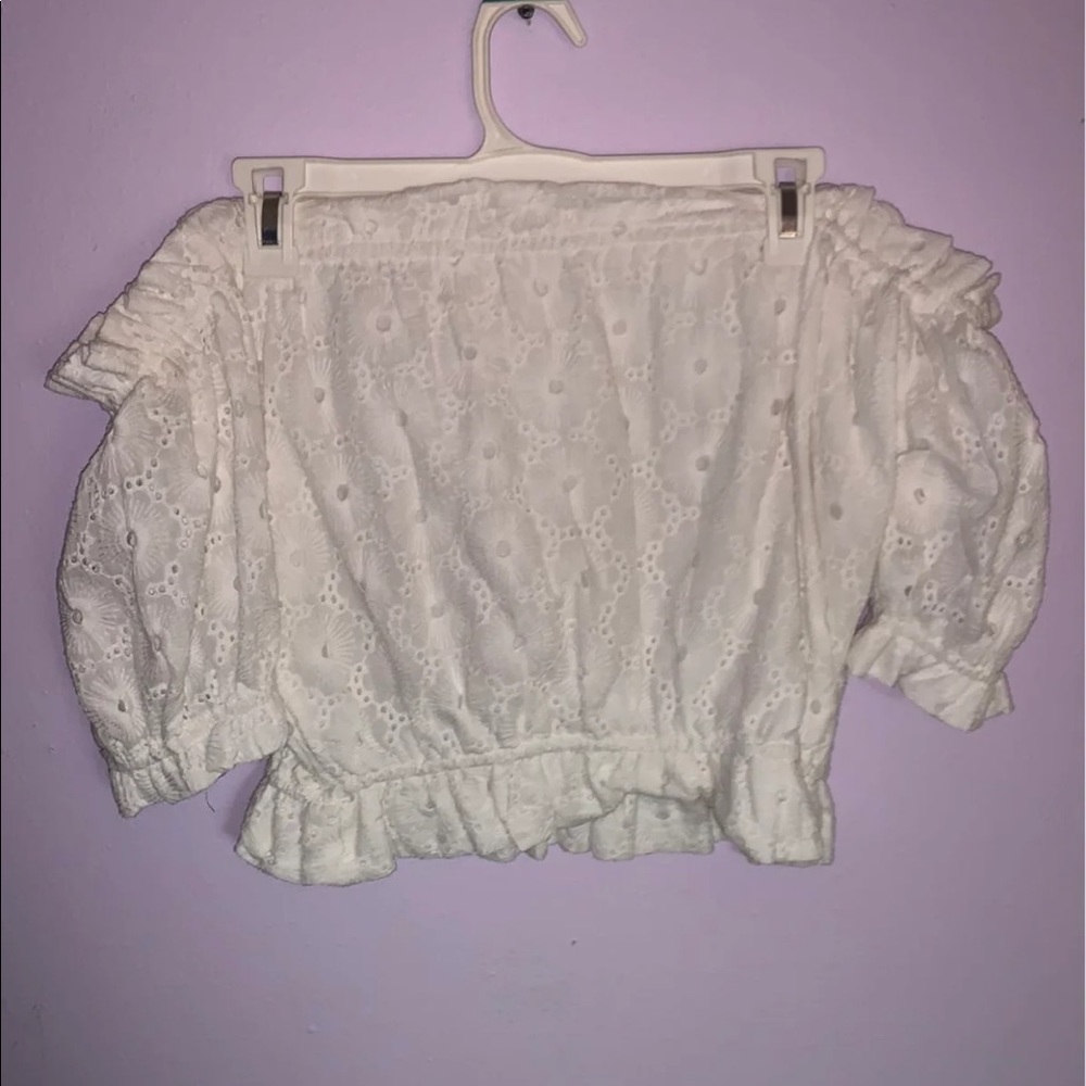 Off the shoulder crop top